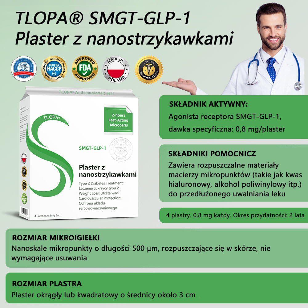 [Zobacz wyniki w ciągu 7 dni]🌻𝗧𝗟𝗢𝗣𝗔® 𝗚𝗟𝗣-𝟭 Nano Microneedle Patch🎀（Bezbolesny, długotrwały, zwalczający cukrzycę, otyłość i choroby układu krążenia）.🎀